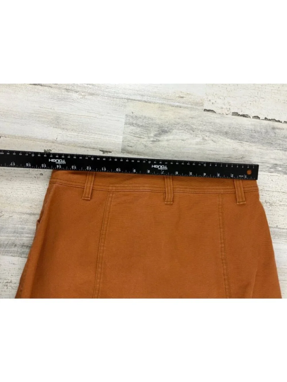 Madewell Button Front A-Line Pocket Mini Skirt Womens Size 4 Burnt Sienna - Picture 14 of 15
